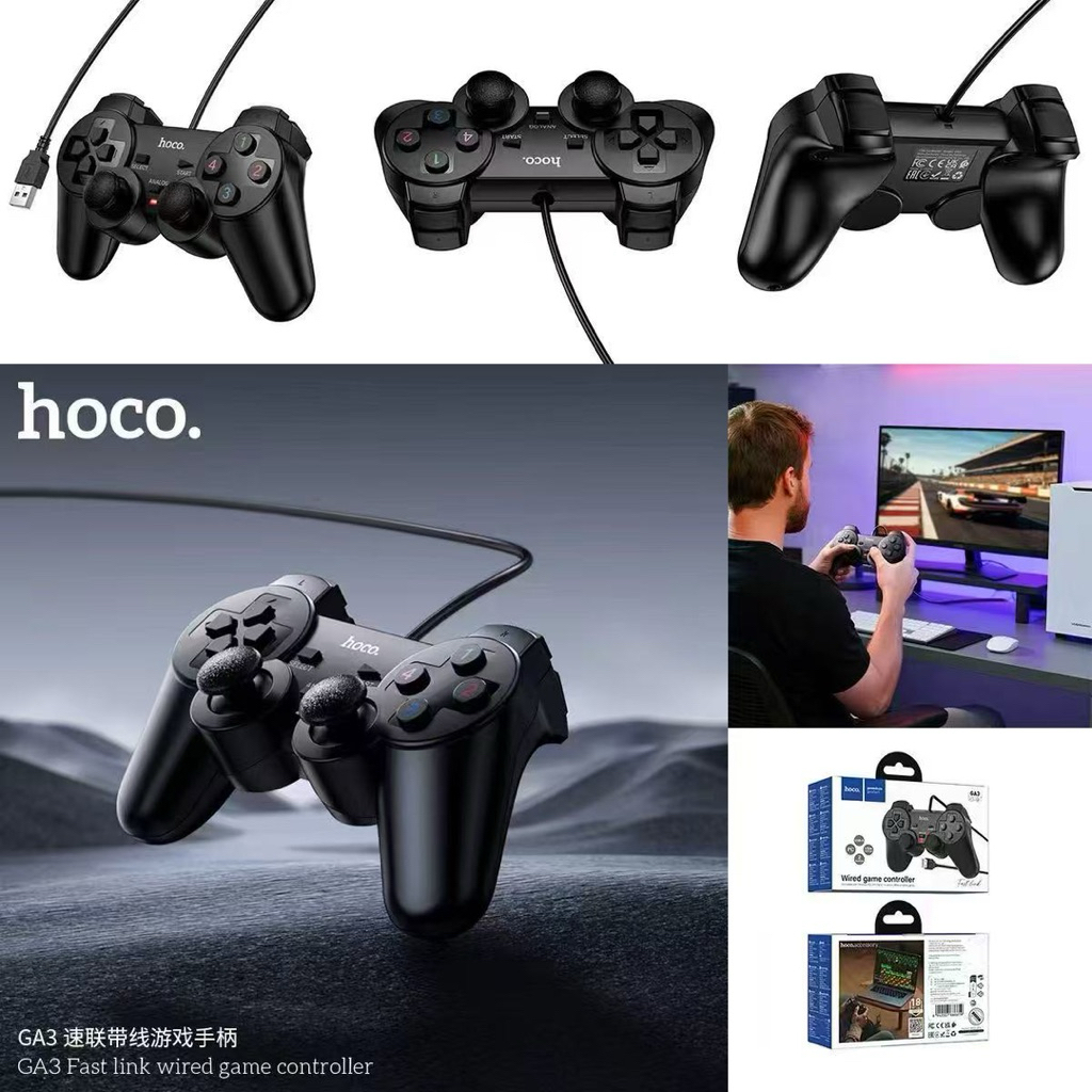 HOCO GA3 จอยเกม D-Input Controller สำหรับ PC รองรับระบบ Windows เล่นเกม ...