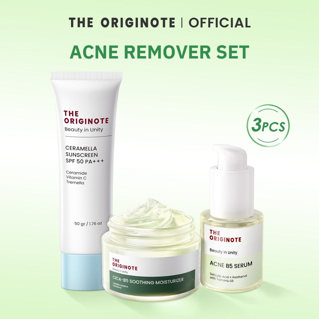 The Originote Acne remover Set Moisturizer เซรั่ม ครีมกันแดด ครีมทาหน้า ...