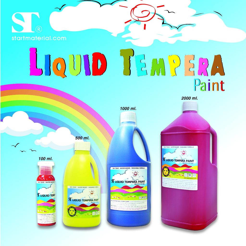 สีน้ำ Liquid Tempera 100ml 500ml 1000ml | Shopee Thailand