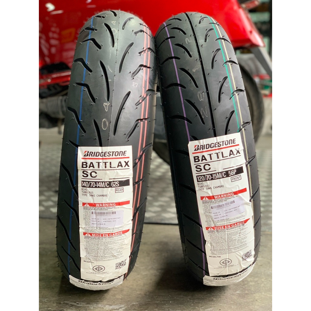 [Bridgestone] ยาง Bridgestone Battlax SC สำหรับ Forza,Xmax (ยางปี 25 ...