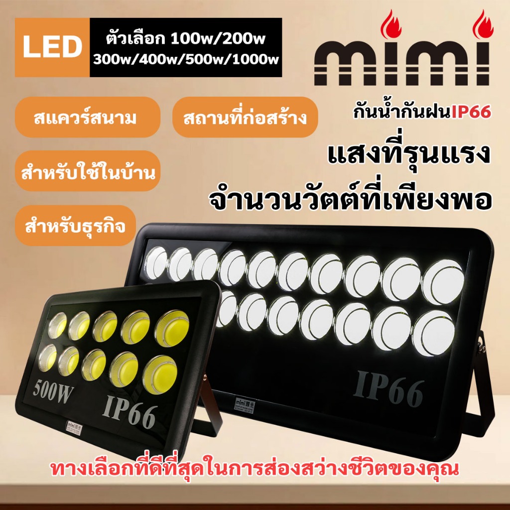 MIMI สปอตไลท์ LED Spotlight IP66 Floodlight Spot Light ชิป COB ลำแสงทรง ...