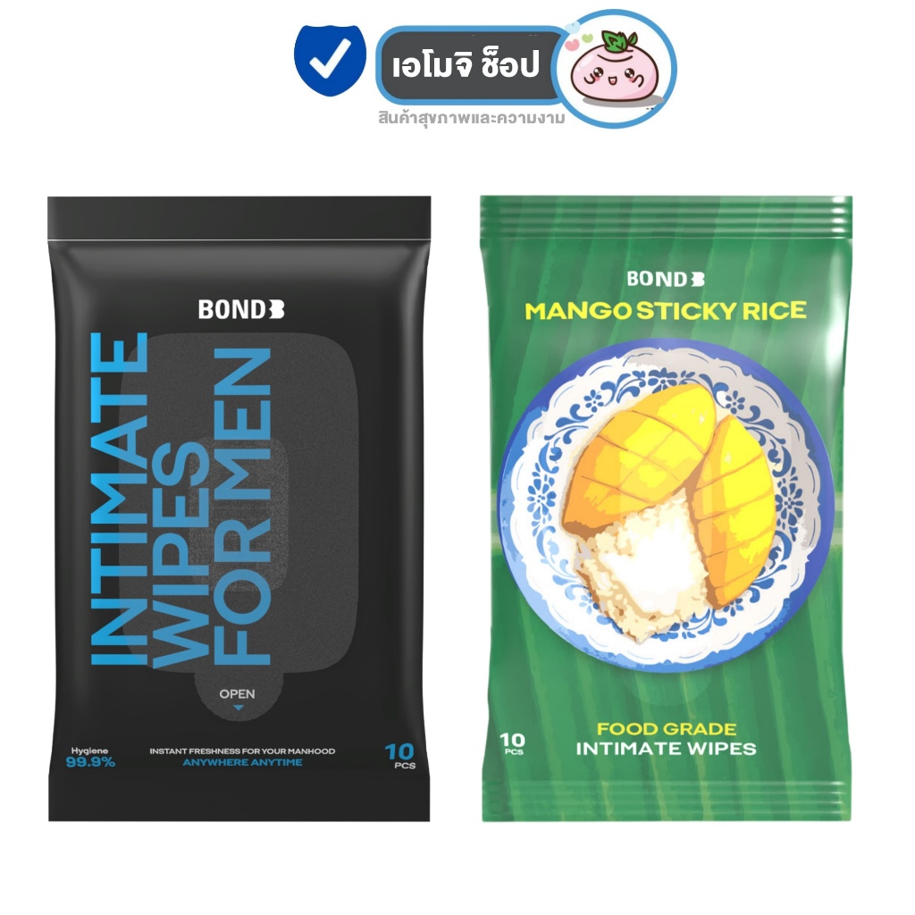 Bond Wipe บอนด์ ไวพ์ ผ้าเช็คฉุกเฉิน สูตรธรรมชาติ / Bond Mango Sticky ...