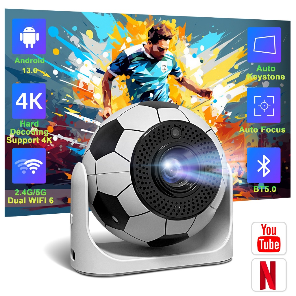 Fintex Max JY360 โปรเจคเตอร์พกพา 15000Lumen 600ANSI Android 13.0 | ชม ...