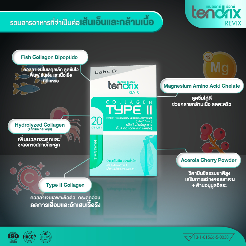 Tendrix Revix [ 3 แถม 2 กล่องเล็ก ] เท็นดริกซ์ รีวิกซ์ ฟื้นฟูเส้นเอ็น ...