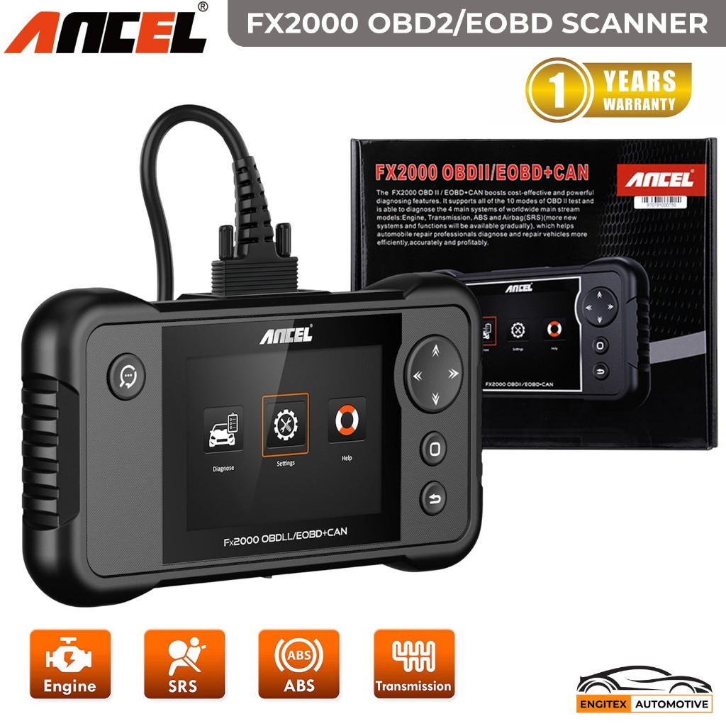 Ancel FX2000 OBD2 Code DTC Scanner เครื่องสแกนโค้ด OBDII 4ระบบ วินิจฉัย ...