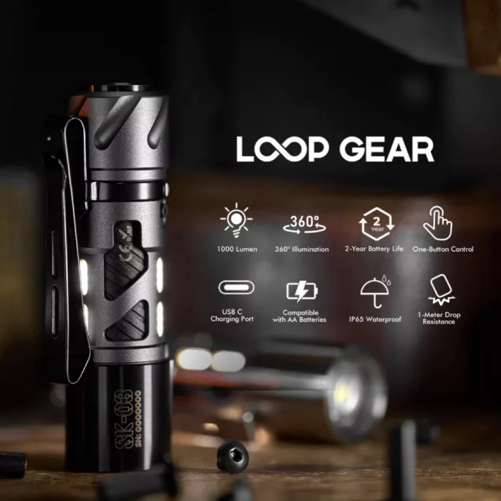 Loop Gear SK03 | 1000 Lumens ไฟฉายแบบชาร์จไฟได้ ไฟฉายพกพา ของแท้ ใหม่ ...