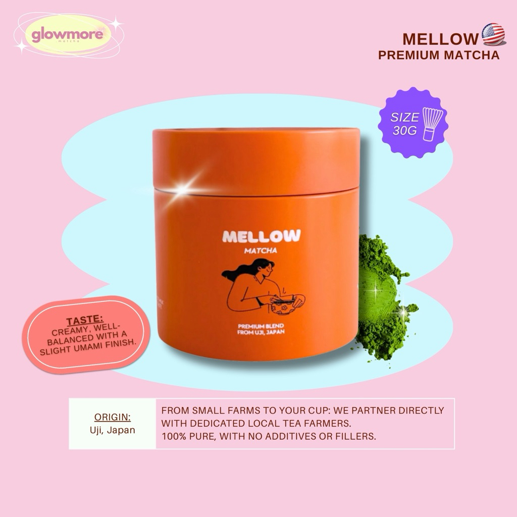 [พร้อมส่ง] Mellow Matcha - Premium Matcha 30g | กระปุกส้มตัวดัง ...