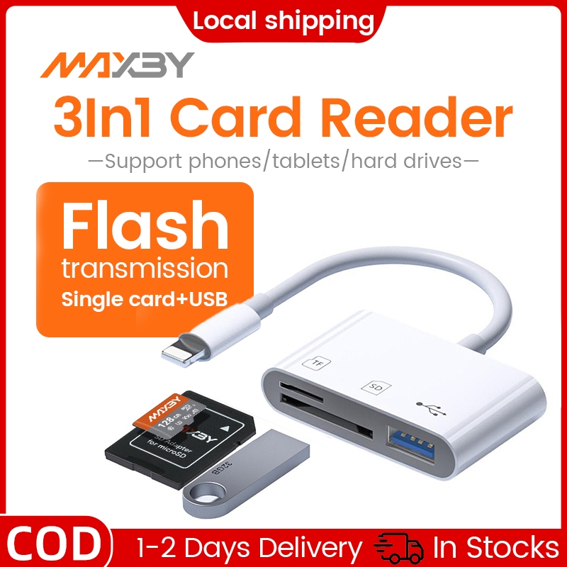 MAXBY Type C TF SD Card Reader 3 in 1 High Speed Transfer OTG Memory ...