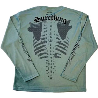 SURETHING WAFFLE BONE L/S TEE - PISTA GREEN