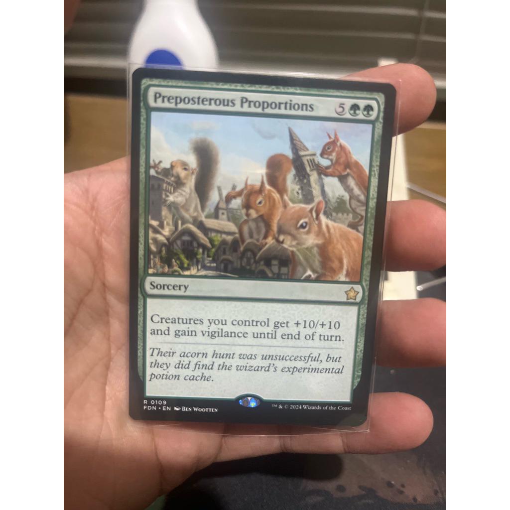 การ์ด MTG Preposterous Proportions Green Magic the Gathering EDH รุ่น ...