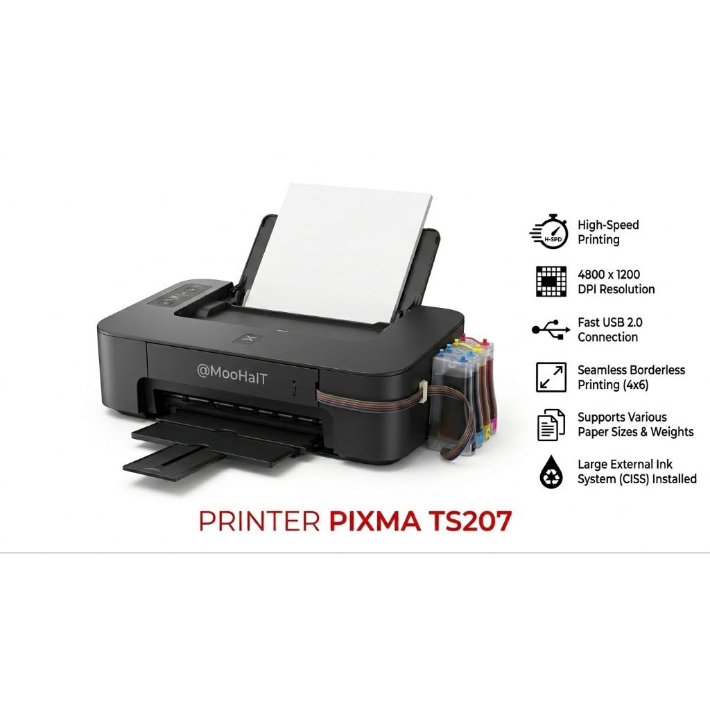 Printer Canon Pixma TS207+InkTank USB. สินค้าใหม่ มือ 1 พร้อมระบบบ ...