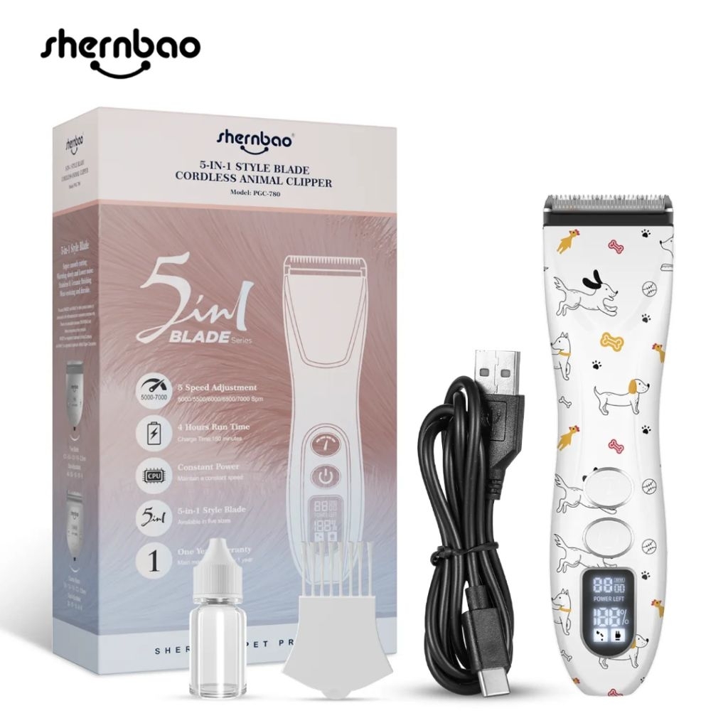 Shernbao PGC-780 5-in-1 Pet Clipper