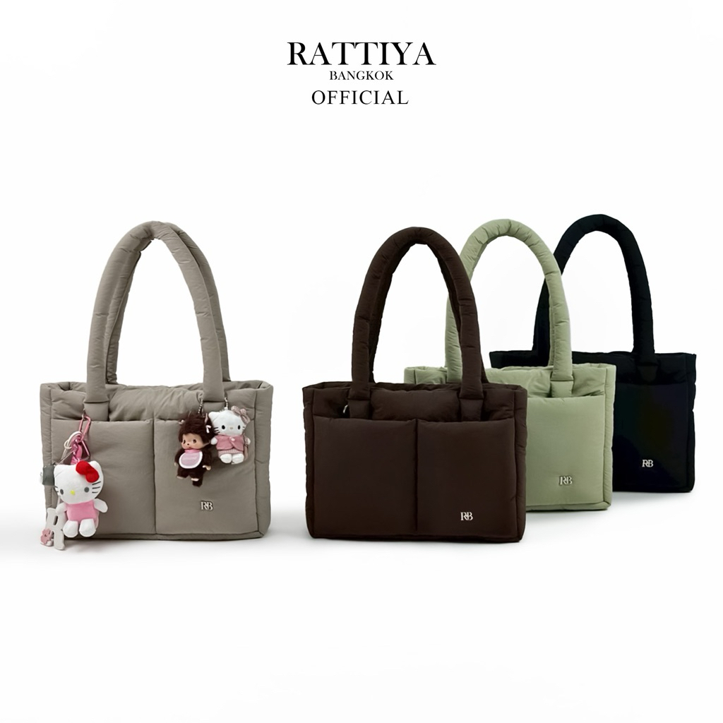 [RATTIYA BANGKOK] Everyday Puffy Crinkle Nylon / 4 colors กระเป๋านุ่มนิ่ม น้ำหนักเบา ผ้ากันน้ำ สะพายไหล่ สไตล์มินิมอล