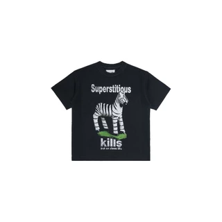 Superstitious Zebra Regular Black Fade / เสื้อยืด ม้าลาย