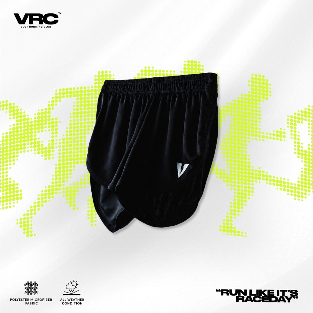 VOLT AXIS 005 ACADEMY RUNNING BLACK กางเกงวิ่ง ขาสั้น สีดำ น้ำหนักเบา ...