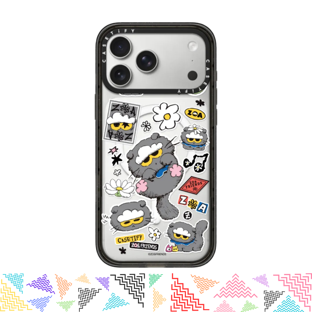iPhoneアクセサリー Casetify zoa Sticker Case CASETiFY | ZOA Sticker Case [ZO&FRIENDS] For iPhone Samsung แท้