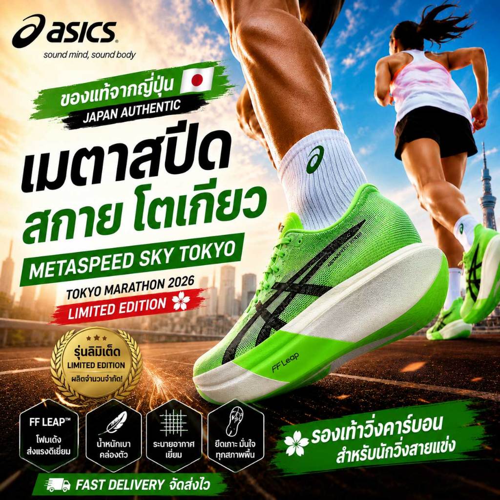 ASICS METASPEED SKY TOKYO Tokyo Marathon 2026 Limited Edition Green ...