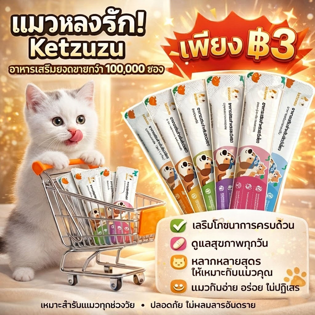 อาหารเสริมแมว Ketzuzu วิตามิน