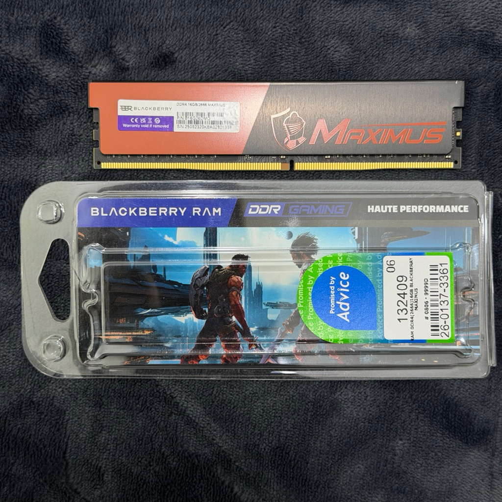 BLACKBERRY MAXIMUS RAM DDR4 16GB 2666Mhz PC (แรมพีซี) Memory RAM (หน่วยความจำ) แรม มือสอง