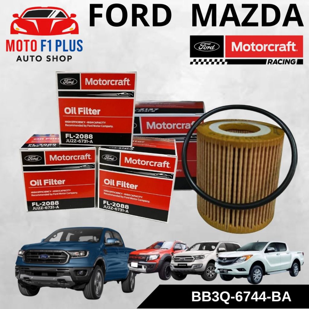 Motorcraft กรองเครื่องแท้ FORD,Ranger T6,Everest,Mazda BT50Pro,ค.2.2L,3 ...