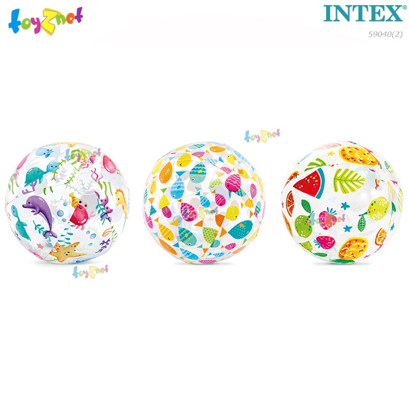 Intex บอลชายหาดลายสดใส 20 นิ้ว (51 ม.) คละลาย 2 ลูก รุ่น 59040 | Shopee ...