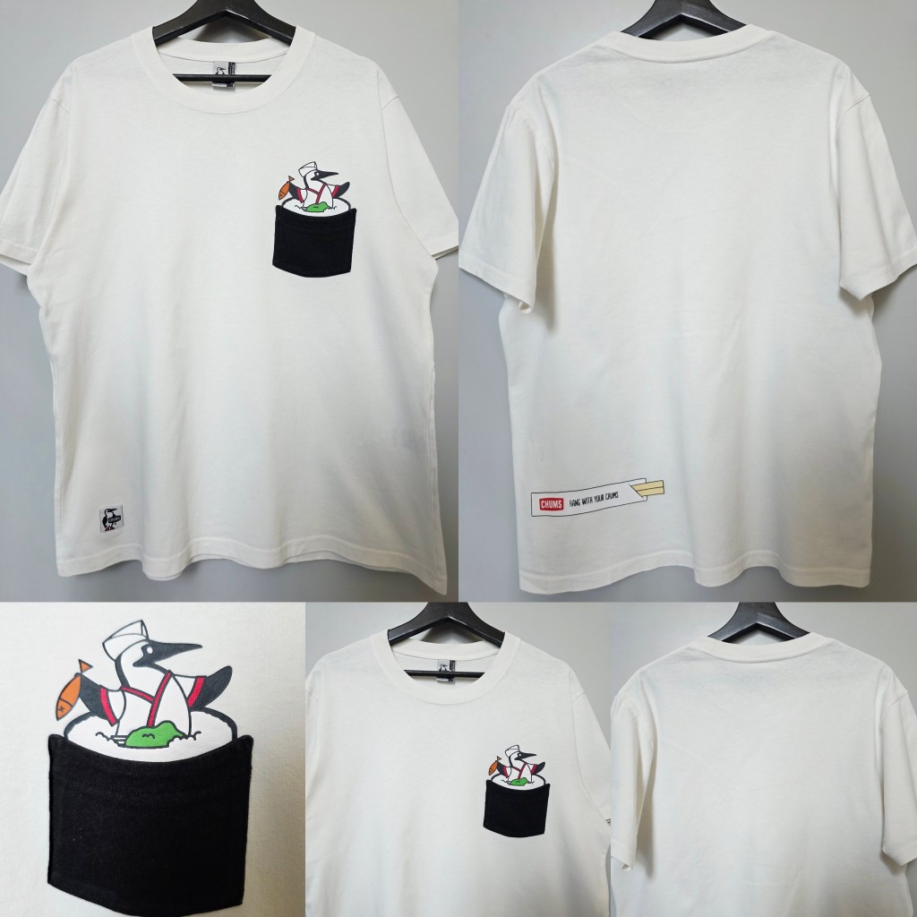 [ ของแท้ ] เสื้อยืด CHUMS Size L (44/27) มือสอง สภาพดีมาก พร้อมส่ง ...