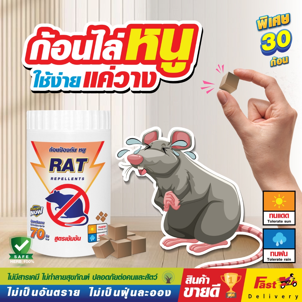 หนูไม่มีอีกต่อไป ก้อนวางไล่หนู smartnow ประสิทธิภาพดีเยี่ยม | Shopee ...