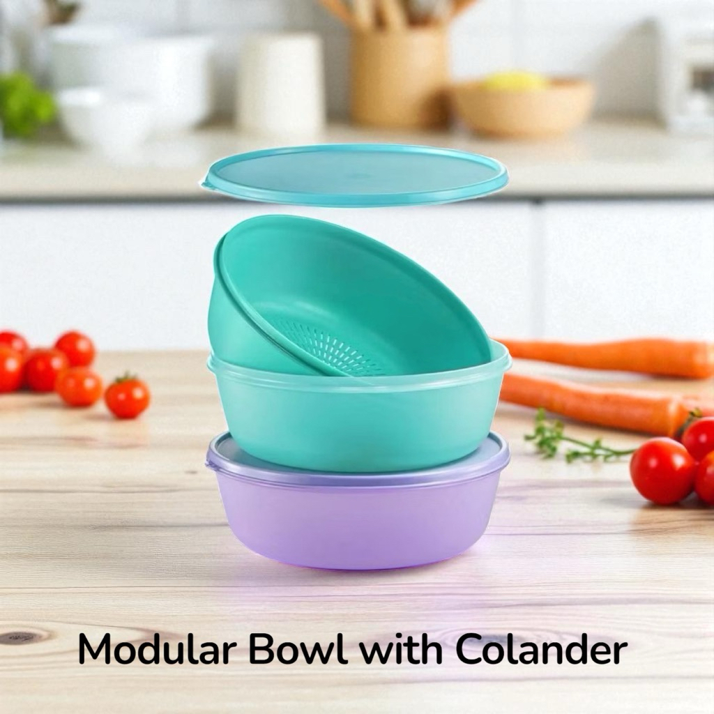 กล่องผัก+ตะแกรง Tupperware รุ่น Modular Bowl with Colander 3L ได้ทั้ง ...