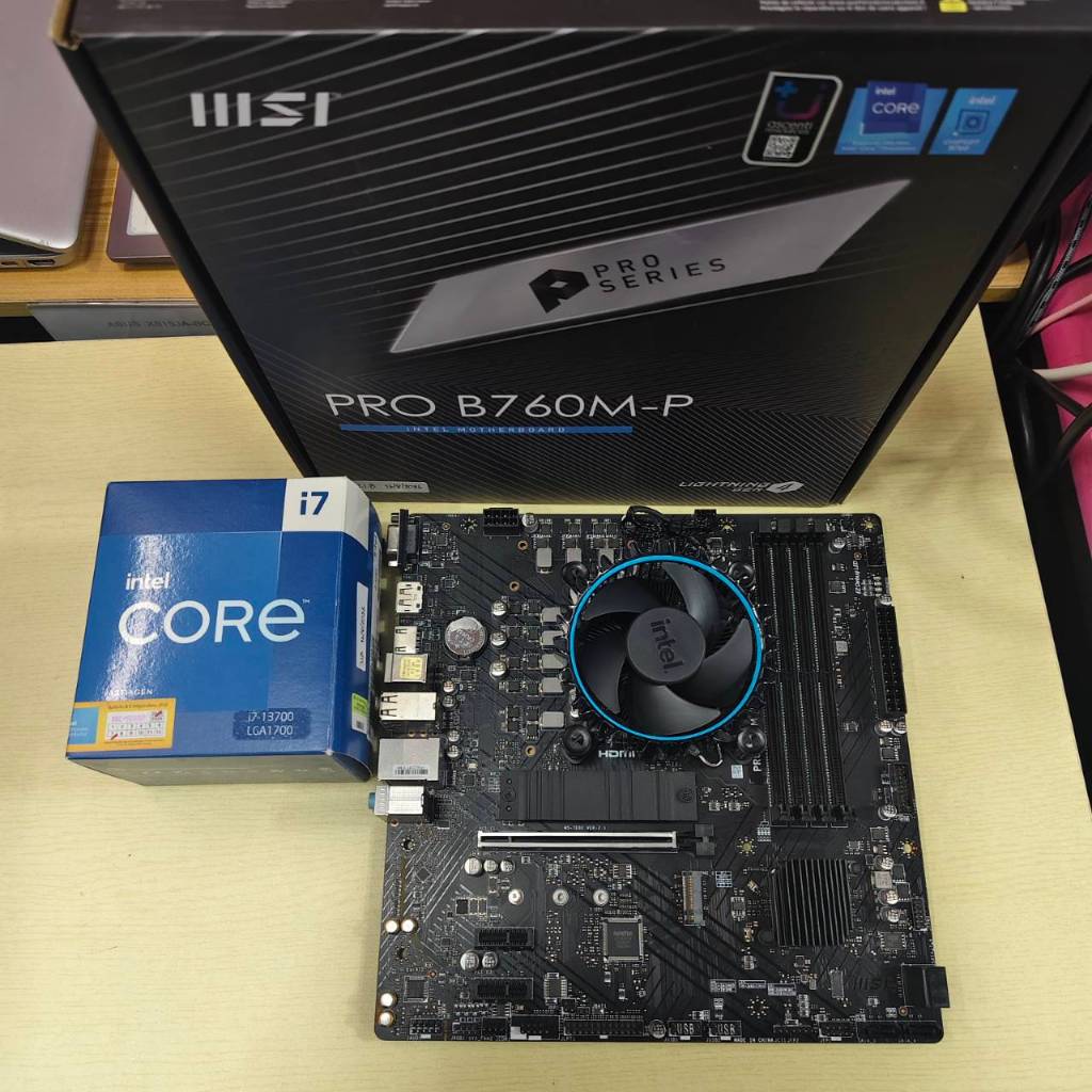 CPU + M/B Core i7-13700 (1700) + M/B MSI RPO B760M-P DDR 5 ประกัน J.I.B ...