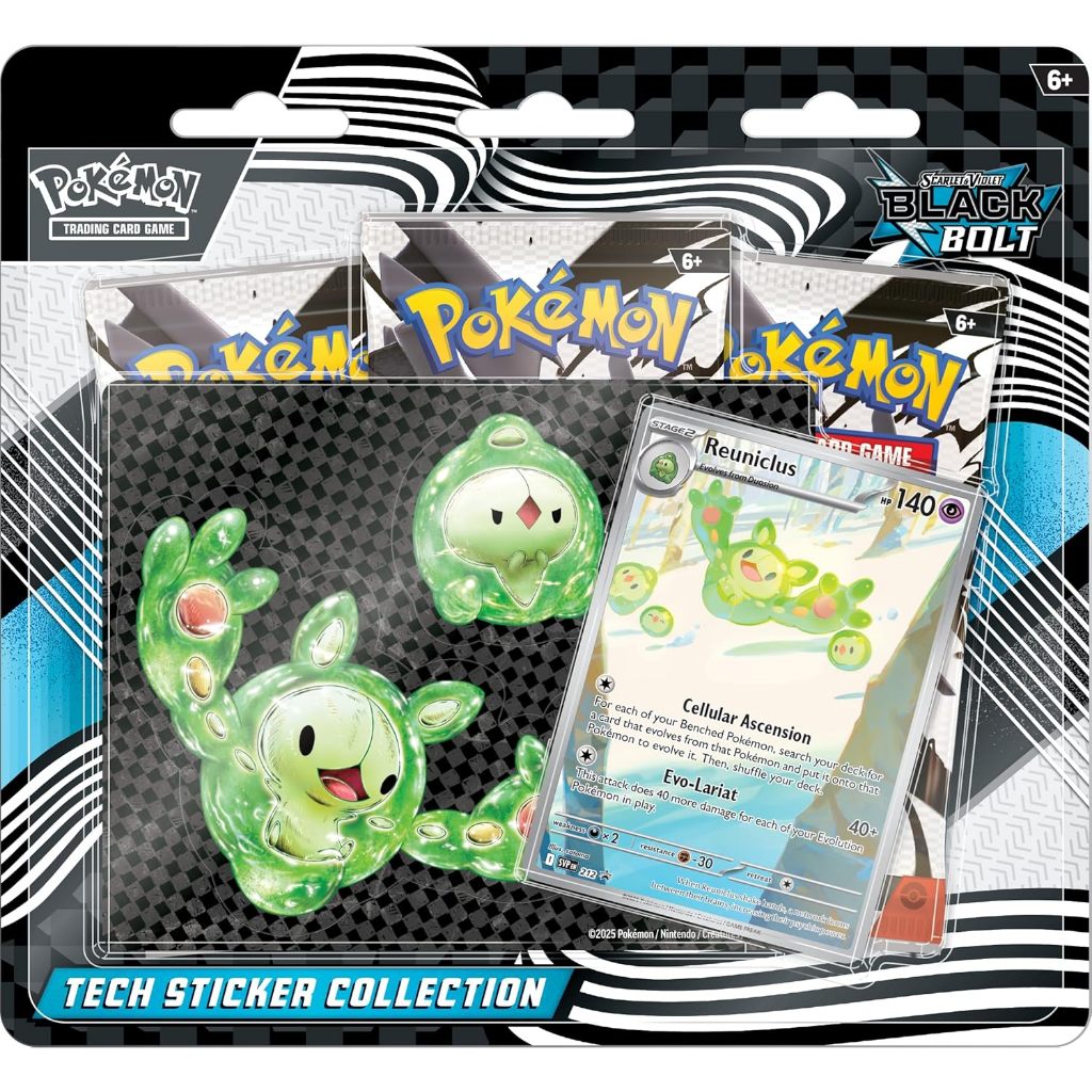 PE PE-BLK-R-TSC PE Scarlet & Violet Black Bolt Teeh Sticker Collection ...
