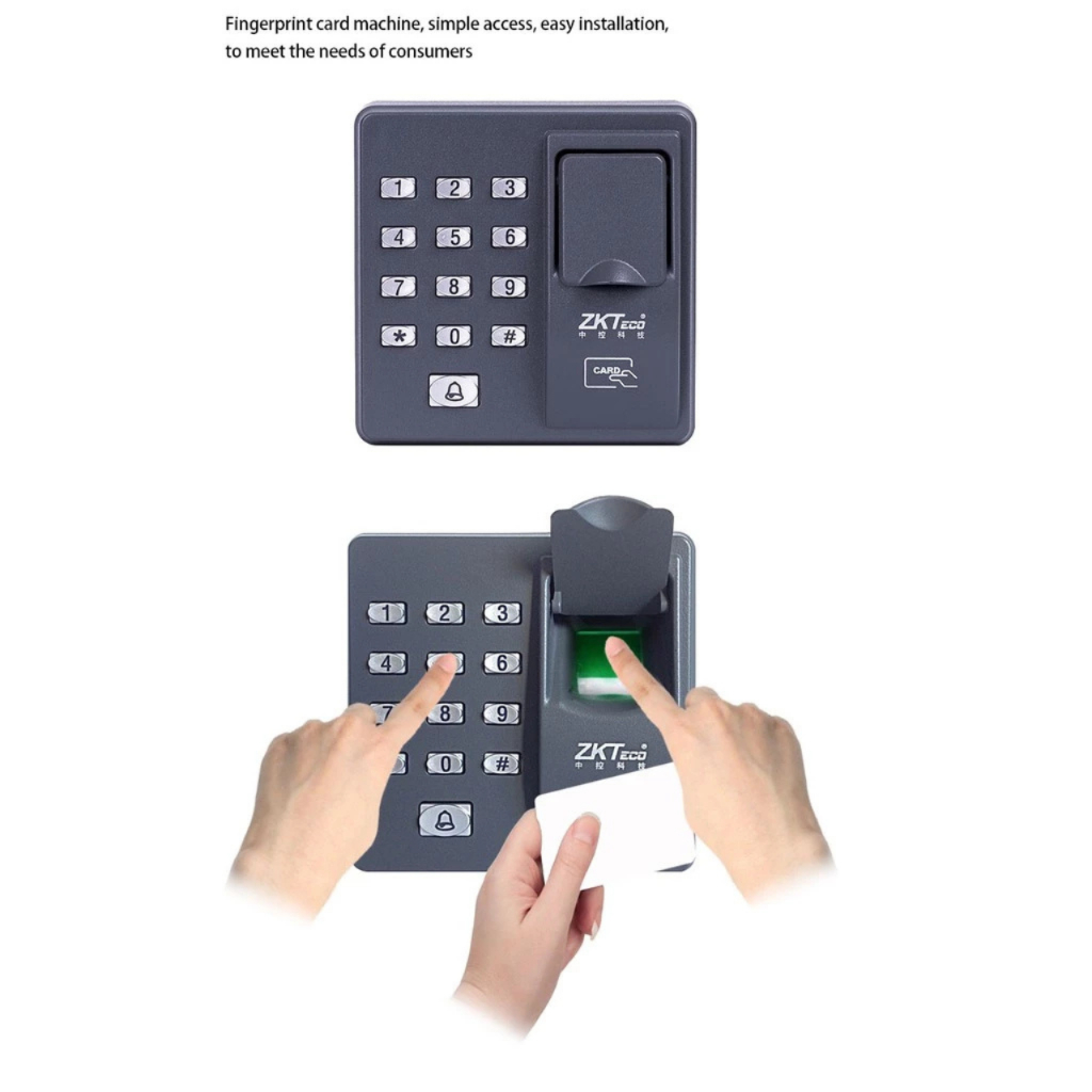 ZkTeco X6 เครื่องทาบบัตรคีย์การ์ด RFID 125KHz เปิดประตู พร้อมชุดกลอน ...