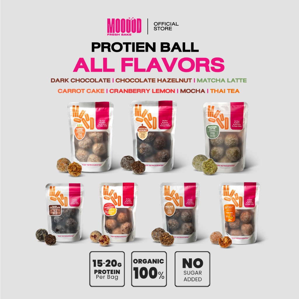 Set โปรตีนบอล 7 รส | All Flavors Protein Ball MOOOOD Official | Shopee ...