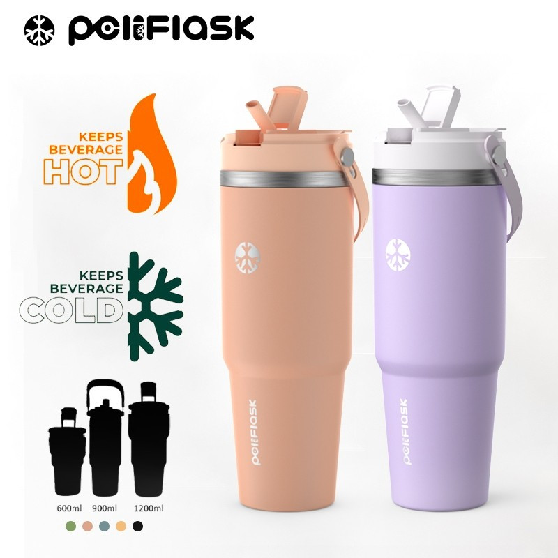 แก้วเก็บความเย็น Peliflask เก็บความเย็น สแตนเลส พร้อมหูหิ้ว แก้วน้ําเก็บความเย็น แก้วเยติ 30/35oz