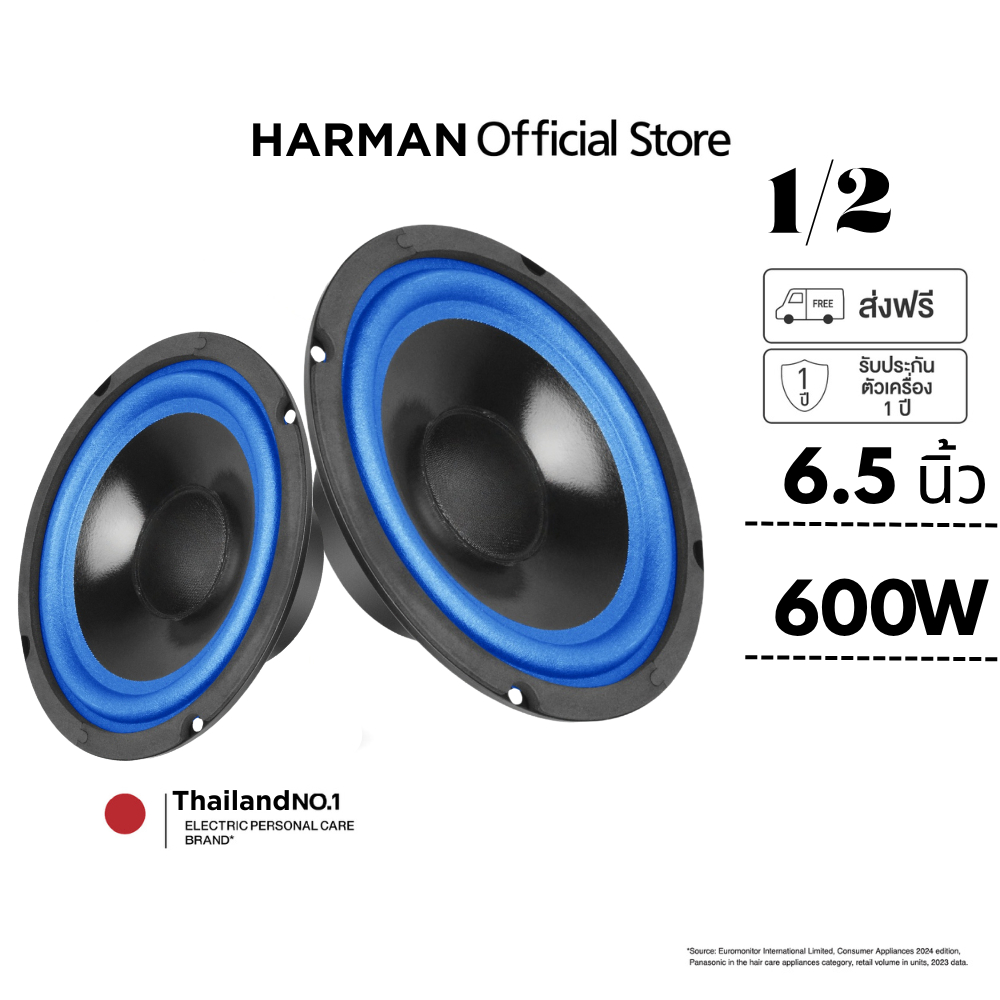 HARMAN speaker ลำโพง ลำโพงเสียงกลาง 6.5 นิ้ว SW-1302 แม่เหล็ก 70x15มม ...