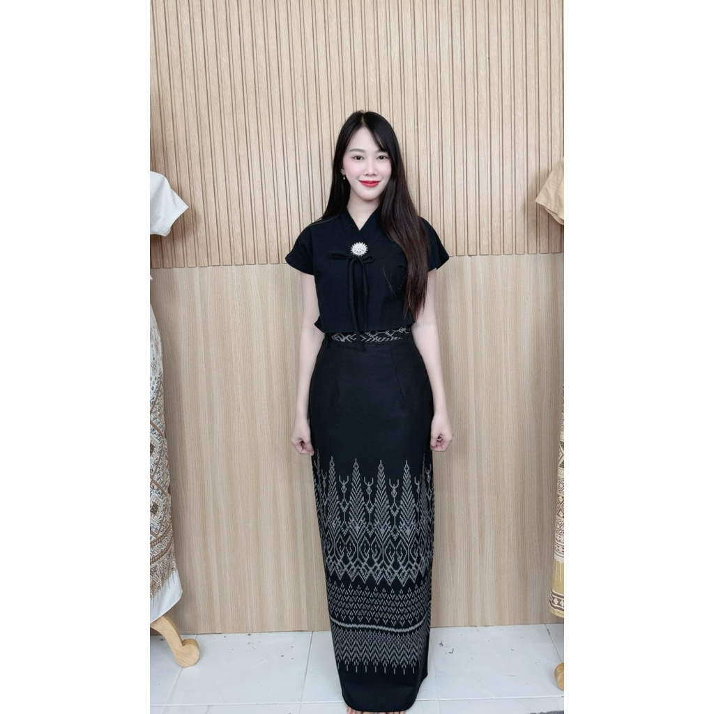 รวมชุดเซตทุกรุ่น(สีดำ)(ผ้าฝ้ายพิมพ์ลาย)