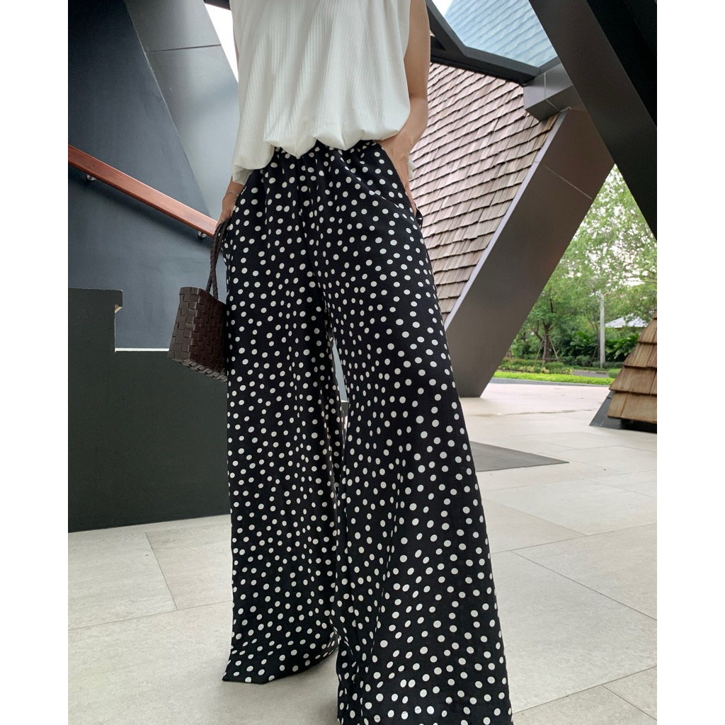 Charlotte Irony | Polkadot Wide Leg Pants เติมสต็อคแล้วค่า
