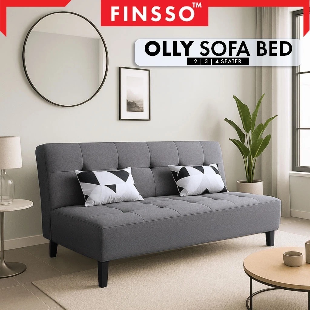 🏮รับประกัน 1 ปี🏮FINSSO: โซฟา โซฟาเบด โซฟาสามารถพับลงเป็นเตียงได้ นอนได้ 3 ระดับ 2-in-1 (OLLY โซฟาเบดพับได้)/ โซฟาปรับนอน