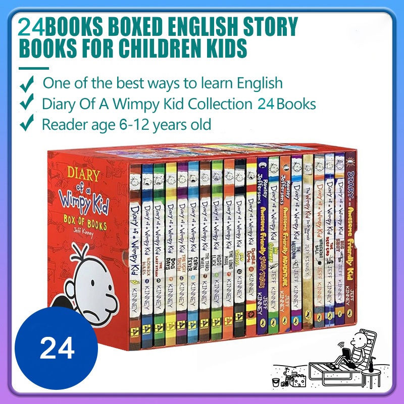 Diary Of A Wimpy Kid Collection 24 Books Boxed Set Comic Book