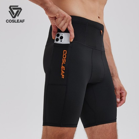 Cosleaf กางเกงรัดกล้ามเนื้อผู้ชายวิ่งออกกำลังกายนิ่มใส่สบายมีช่องใส่ของ ...