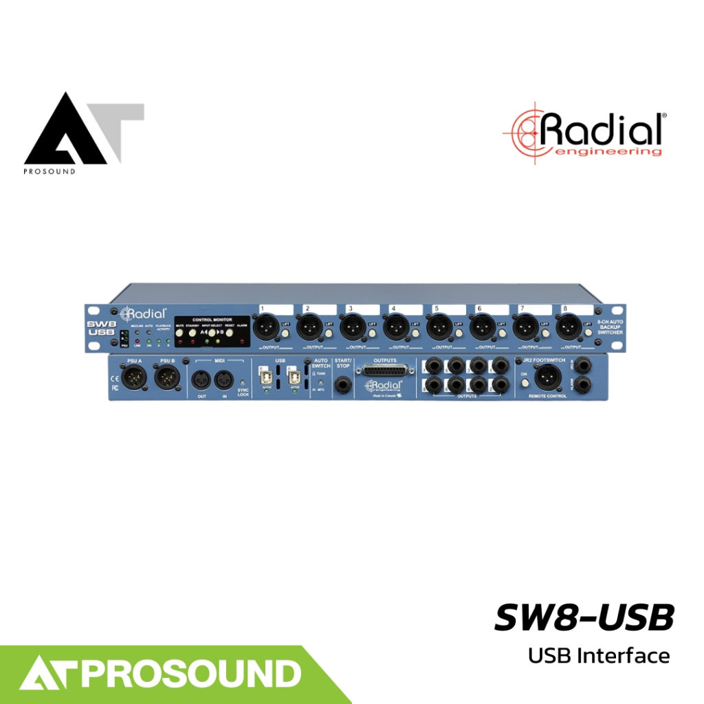 Radial SW8-USB Auto-Switcher & USB Audio Interface 8-Channel สำหรับ ...