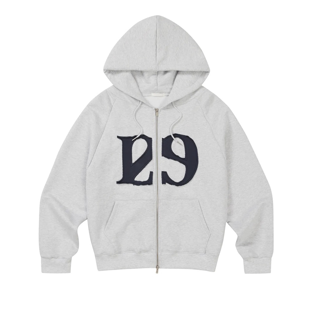ILLIGO 129 Logo Patch Hoodie Zip Up 🎀🧸 | Shopee Thailand