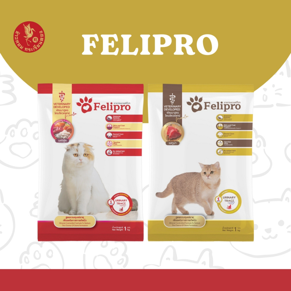 Felipro เฟลิโปร อาหารเม็ดแมว 1 kg 20 ถุง | Shopee Thailand