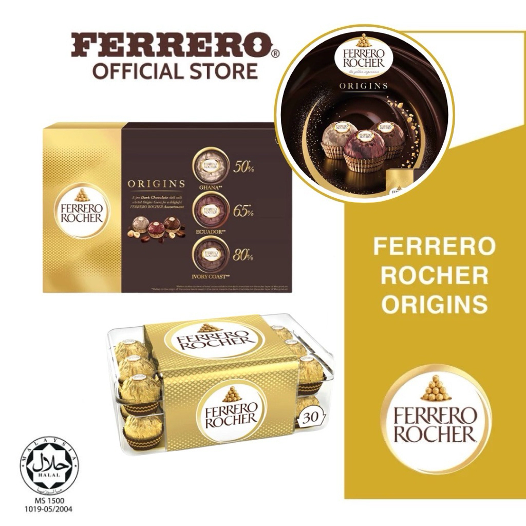 Ferrero Rocher เฟอร์เร่โร่ รอชเชอร์ช็อคโกแลต 30 ลูก และ Ferrero Rocher ...