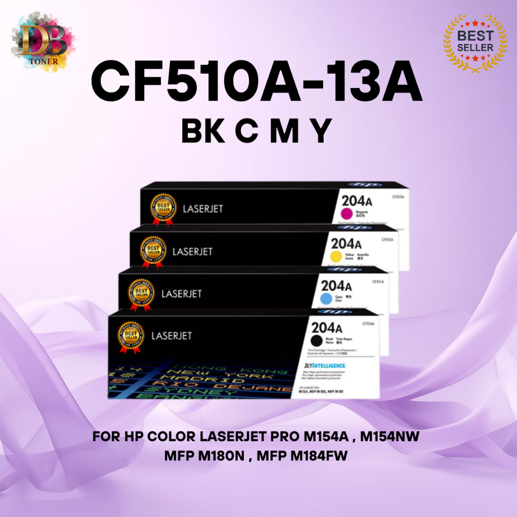 HP 204A CF510A-3 BKCMY สำหรับเครื่อง HP Color LaserJet Pro M154a/M154nw ...