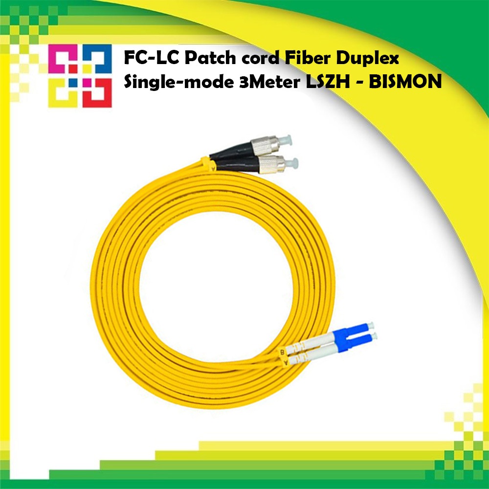 9SFCLCPD030-LSZH สายไฟเบอร์สำเร็จรูป FC-LC Patch cord Fiber Duplex ...