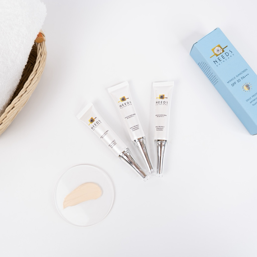 SUN 3 : Miracle sunscreen SPF50 PA+++ ขนาด 15 กรัม จำนวน 3 กล่อง **ครีม ...