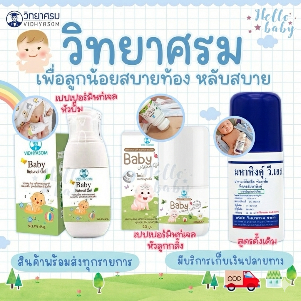 วิทยาศรม มหาหิงค์ ทาท้องเด็ก ลูกน้อยสบายท้อง