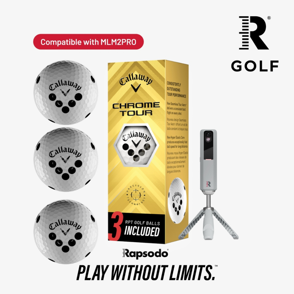 ลูกกอล์ฟ RPT balls [แพ็ค 3 ลูก]- Callaway® Chrome Tour พร้อมลาย RPT ...