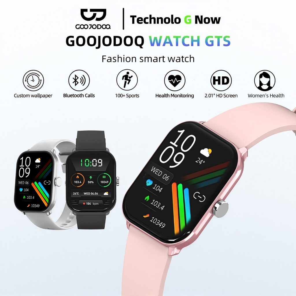 GOOJODOQ Fb045 สมาร์ทวอทช์ Ip68 Bluetooth Smartwatch เครื่องวัดสุขภาพ การจัดการฟิตเนส กันน้ำ