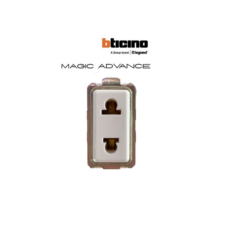 Bticino ปลั๊ก เต้ารับ บิทิชิโน 1 โมดูล 1P 1 Way Socket Magic Advance ...